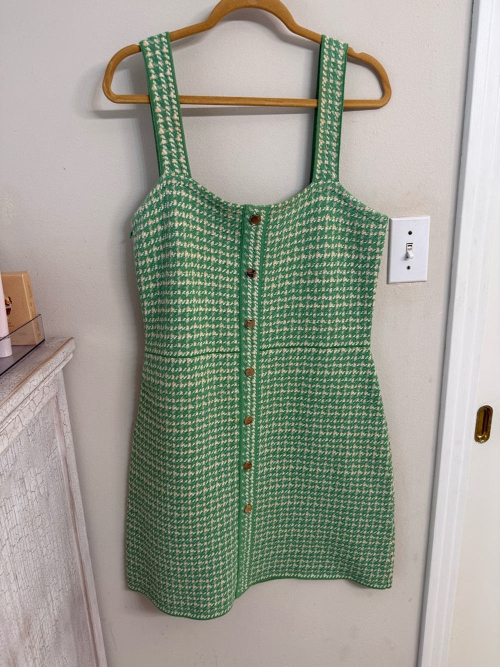 Sandro “Lea” green tweed dress Size XL - Picture 4 of 11